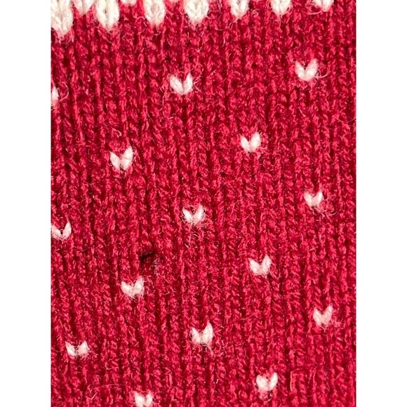 Eddie Bauer Wool Vest Fairisle Knit Red Vgt Heritage Equestrian Academia Wom XS - Picture 5 of 12